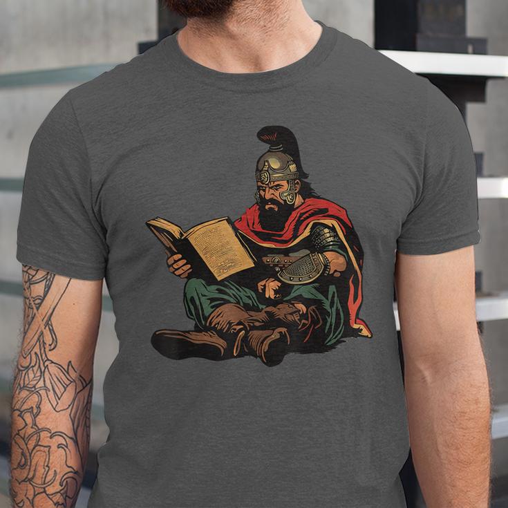 Attila The Hun Reading A Book Unisex Jersey T-Shirt