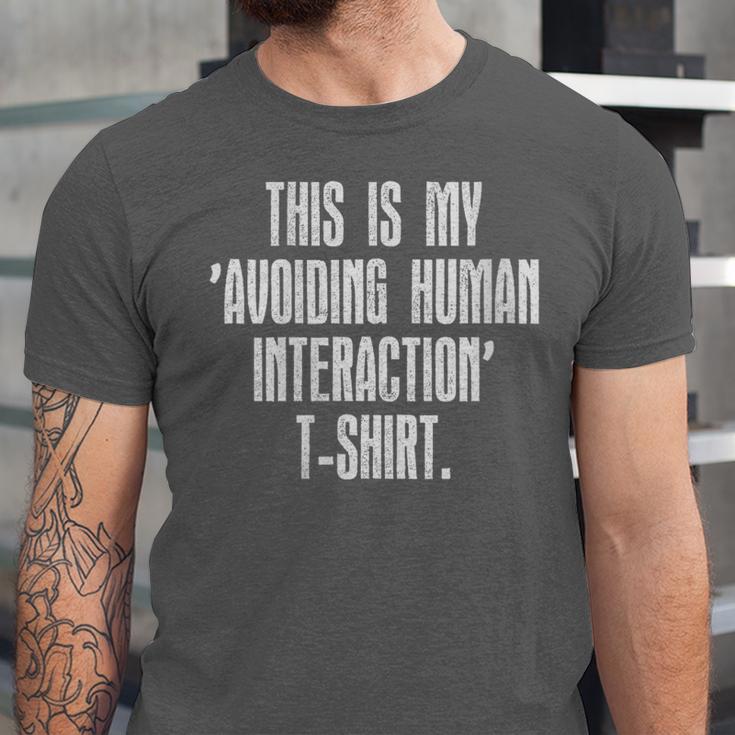 This Is My Avoiding Human Interaction Anti Social Introvert Unisex Jersey T-Shirt