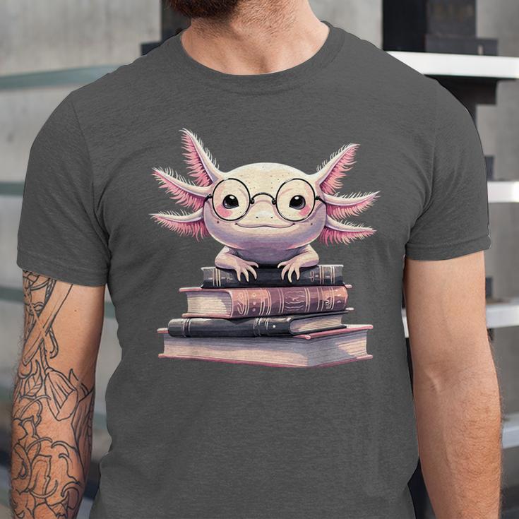 Axolotl Books Readsalotl Reading Bookworm Kawaii Axolotl Unisex Jersey T-Shirt Axolotl Books Readsalotl Reading Bookworm Kawaii Axolotl Unisex Jersey T-Shirt