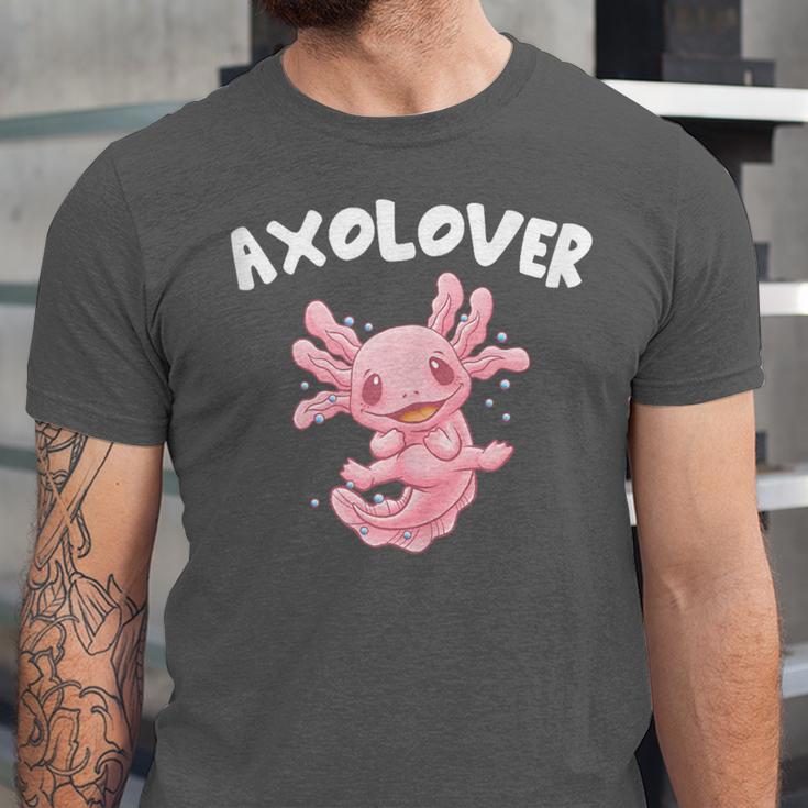 Axolovert Axolotl Humor Salamander Introvert Unisex Jersey T-Shirt