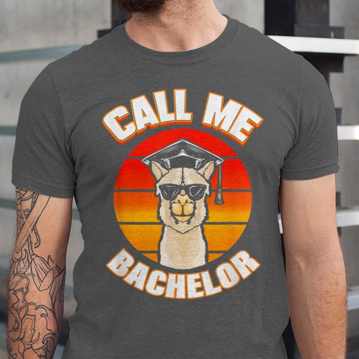 Bachelor Graduation For University Degree Party Llama Unisex Jersey T-Shirt