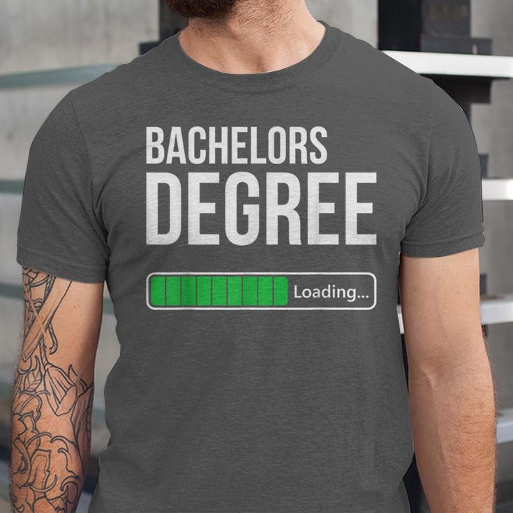 Bachelors Degree Loading College Student Graduation Unisex Jersey T-Shirt