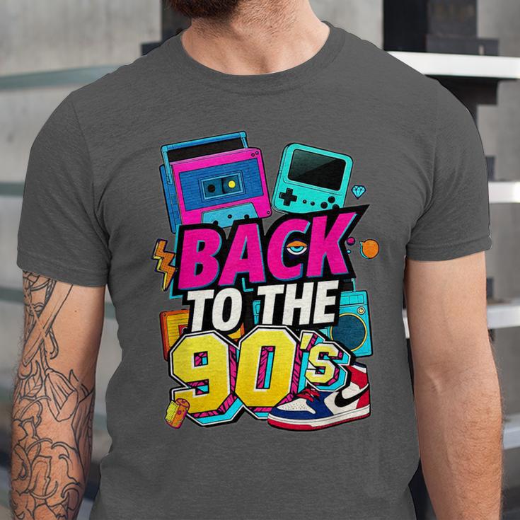 Back To The 90s Nostalgia Cassette Game Console Boombox Unisex Jersey T-Shirt