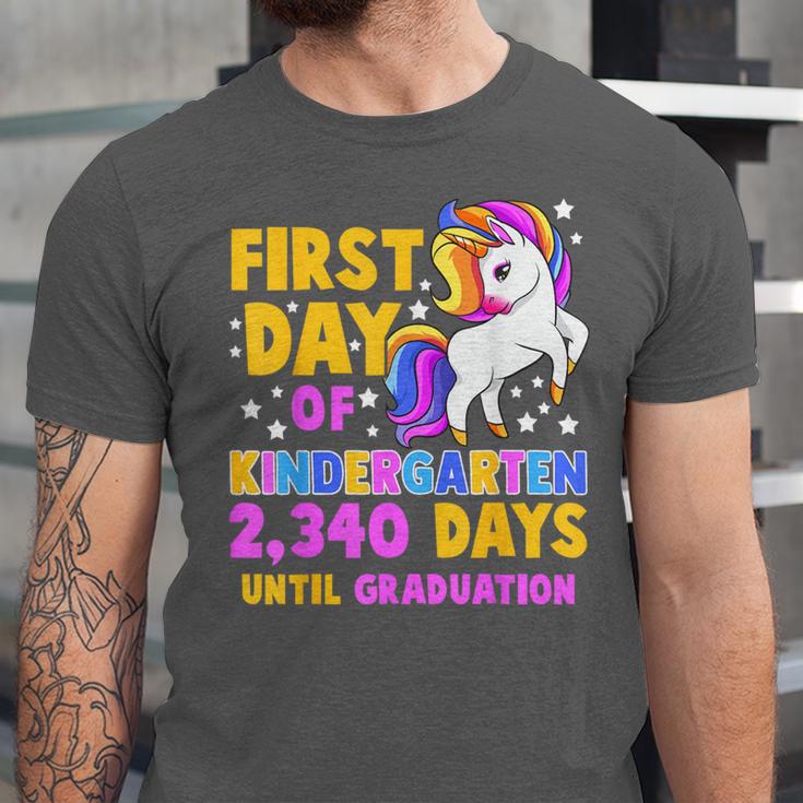 Back To School First Day Of Kindergarten Graduation Unicorn Unisex Jersey T-Shirt
