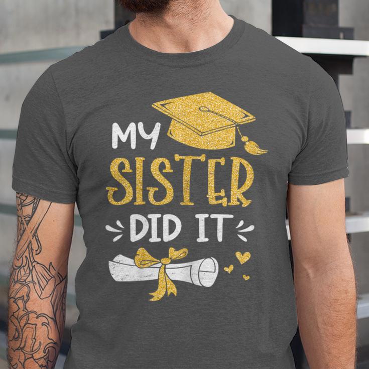 Back To School My Sister Did It Graduation Proud Sister Graduated Female X-Small Unisex Jersey T-Shirt