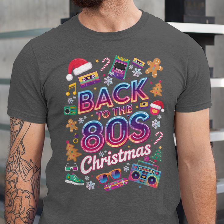 Back To-The 80 s Christmas Retro Cassette Boombox Nostalgia Unisex Jersey T-Shirt