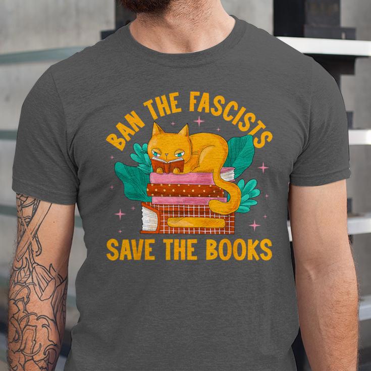 Ban The Fascist Save The Books For a Book Fan Unisex Jersey T-Shirt