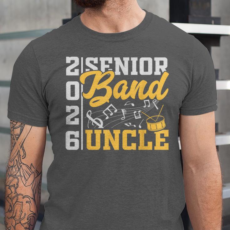Band Senior Uncle Class Of 2026 Graduation Graduate Unisex Jersey T-Shirt