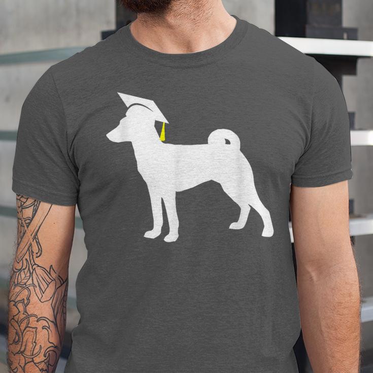 Basenji Graduation Dog Graduate Unisex Jersey T-Shirt