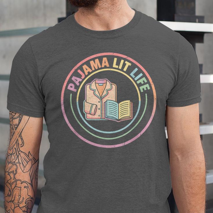 Bedtime Book Lover Reading Pajamas Unisex Jersey T-Shirt