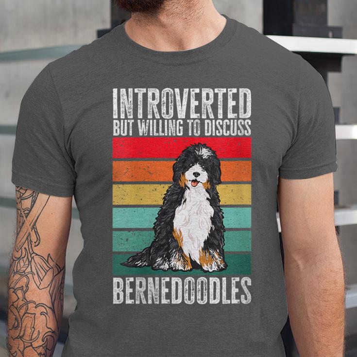 Bernedoodle Dog Introvert Bernedoodle Unisex Jersey T-Shirt