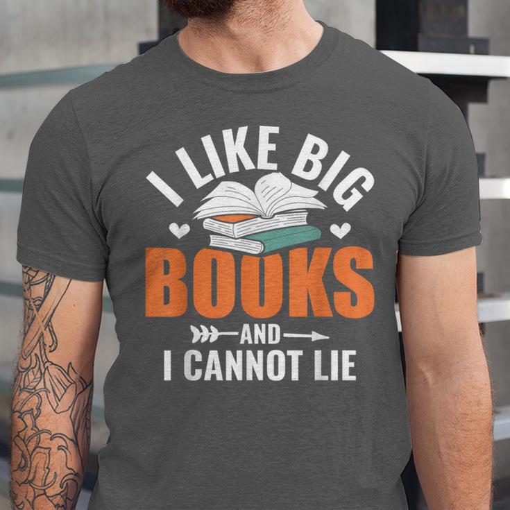 I Like Big Books I Cannot Lie School Librarian Book Lover Unisex Jersey T-Shirt I Like Big Books I Cannot Lie School Librarian Book Lover Unisex Jersey T-Shirt
