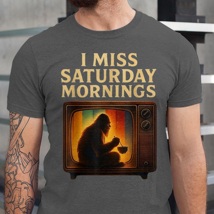 Bigfoot Saturday Morning Nostalgia Unisex Jersey T-Shirt