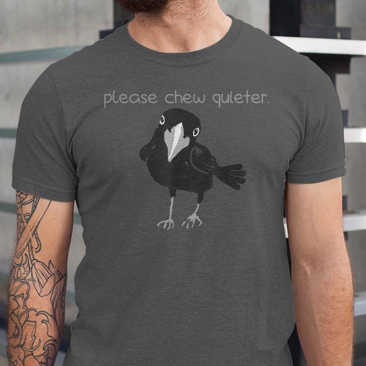 Bird Please Chew Quieter Introvert Quietness Unisex Jersey T-Shirt Bird Please Chew Quieter Introvert Quietness Unisex Jersey T-Shirt