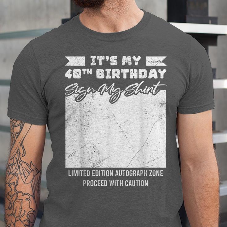 Birthday It's My 40th Birthday Guest Book Birthday Party Unisex Jersey T-Shirt