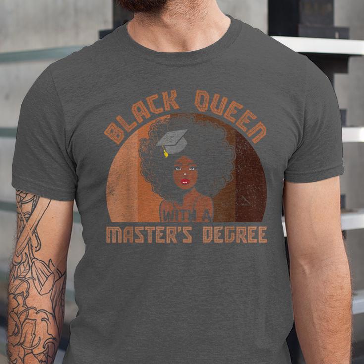 Black Queen With a Masters Degree Melanin Girls Graduation Unisex Jersey T-Shirt