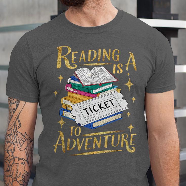 Book Adventure Library Student Teacher Book Unisex Jersey T-Shirt
