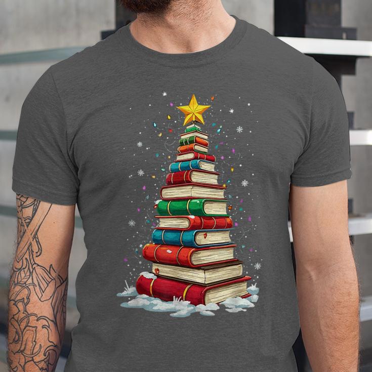 Book Christmas Tree Book Lover Teacher Librarian Unisex Jersey T-Shirt Book Christmas Tree Book Lover Teacher Librarian Unisex Jersey T-Shirt