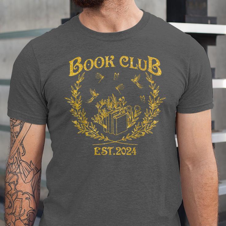 Book Club Since Reading Club EST 2024 Book Lover Social Club Unisex Jersey T-Shirt