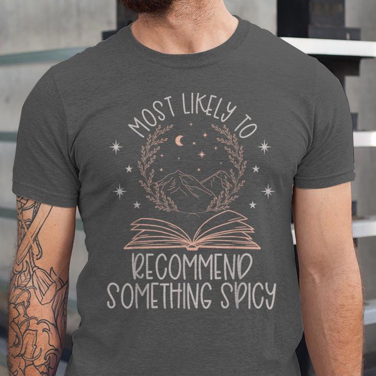 Book Club Shirts For Women Most Likely To Spicy Books Unisex Jersey T-Shirt