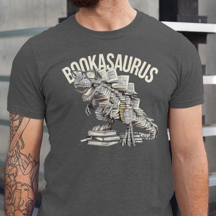 Book Dinosaur Bookworm T-Rex Dino Reading Books Book Unisex Jersey T-Shirt