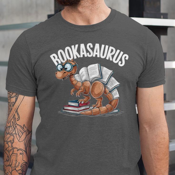 Book Dinosaur T-Rex Bookworm Dino Book Reading Unisex Jersey T-Shirt