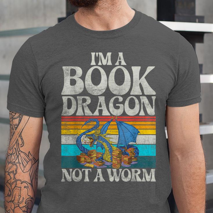 Im a Book Dragon Not a Worm Dragon Unisex Jersey T-Shirt Im a Book Dragon Not a Worm Dragon Unisex Jersey T-Shirt