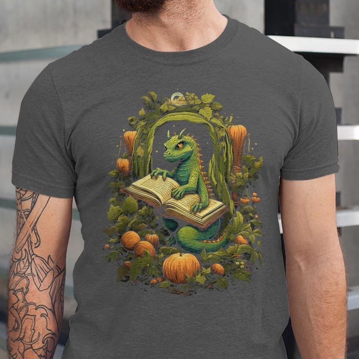 Book Dragon Reading Books Bookworm Fantasy Unisex Jersey T-Shirt Book Dragon Reading Books Bookworm Fantasy Unisex Jersey T-Shirt