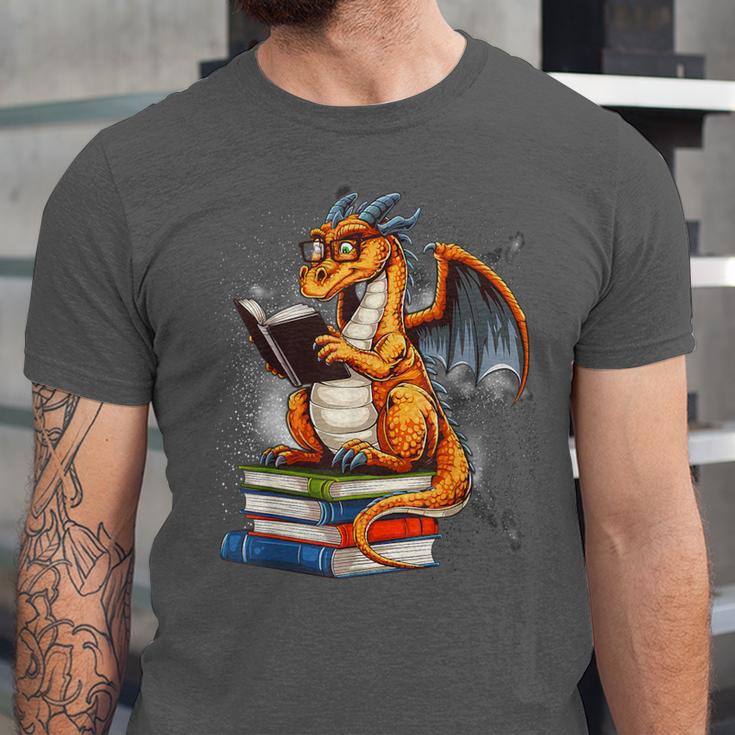 Book Dragon Reading Book Lover Unisex Jersey T-Shirt Book Dragon Reading Book Lover Unisex Jersey T-Shirt