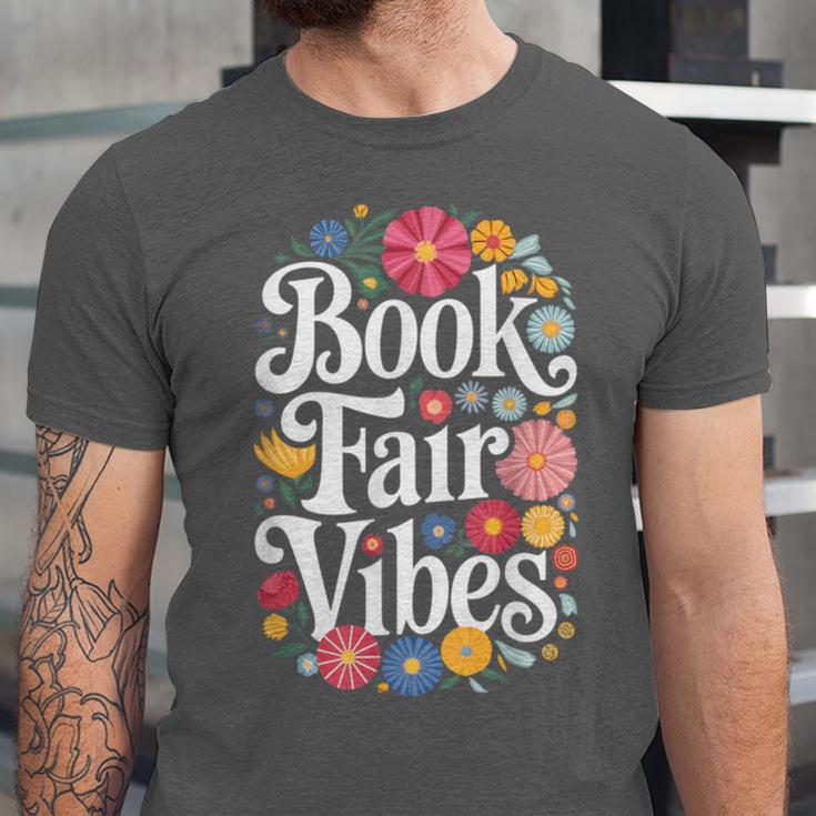 Book Fair Vibes Groovy 70s Retro School Librarian Unisex Jersey T-Shirt Book Fair Vibes Groovy 70s Retro School Librarian Unisex Jersey T-Shirt