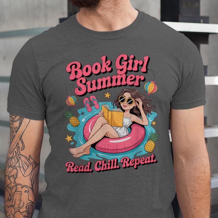 Book Girl Summer Beach Vacation Book Lover Unisex Jersey T-Shirt Book Girl Summer Beach Vacation Book Lover Unisex Jersey T-Shirt