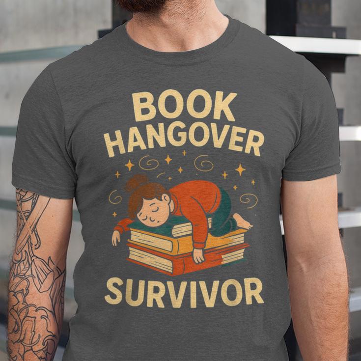 Book Hangover Survivor Reading Humor Librarian Bibliophiles Unisex Jersey T-Shirt