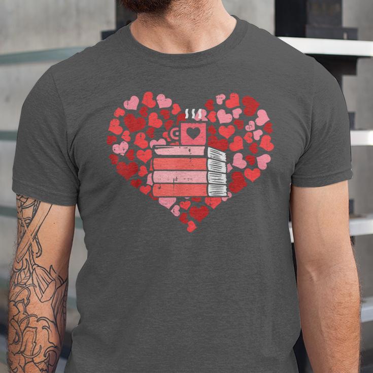 Book Heart Cute Read Book Reading Librarian Across America Unisex Jersey T-Shirt