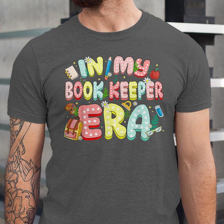 In My Book Keeper Era Librarian School Unisex Jersey T-Shirt