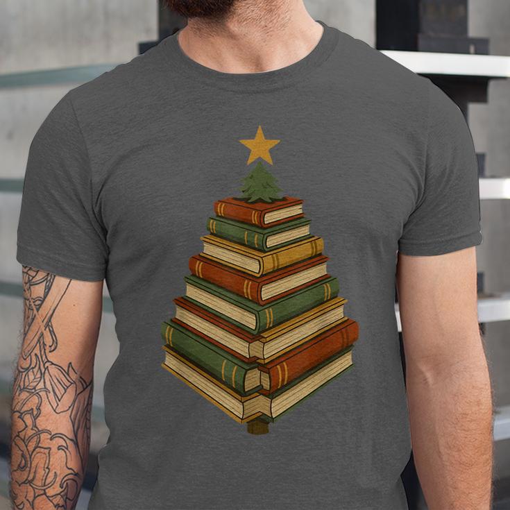 Book Lover Christmas Graphic For Librarians Unisex Jersey T-Shirt