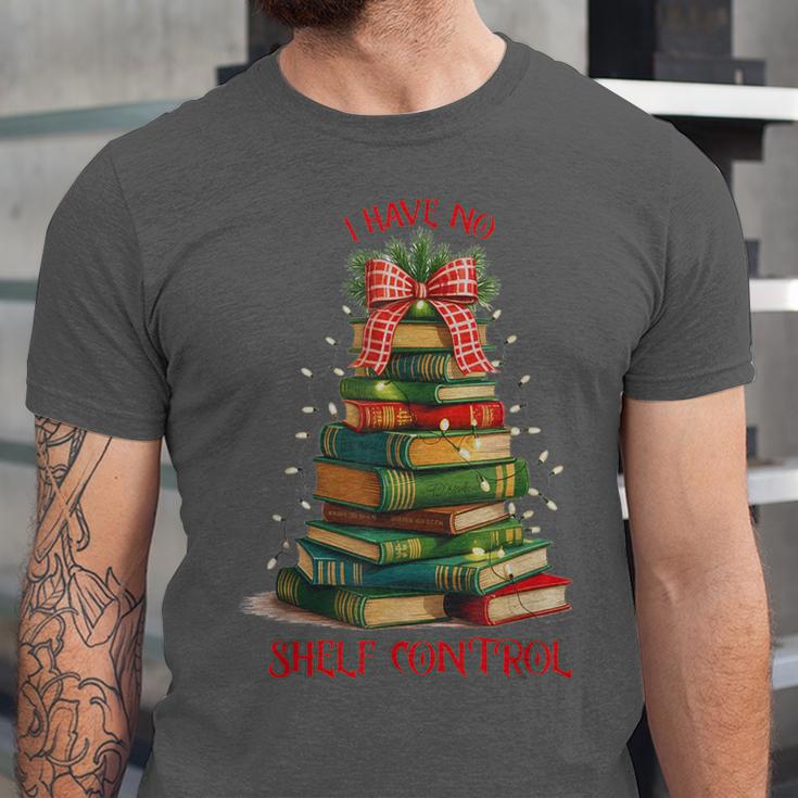 Book Lover Christmas Tree I Have No Shelf Control Unisex Jersey T-Shirt Book Lover Christmas Tree I Have No Shelf Control Unisex Jersey T-Shirt