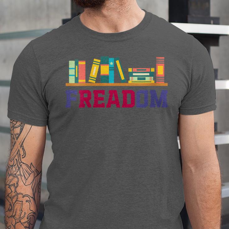 Book Lover Freedom Librarian Vintage Retro Reading Present Unisex Jersey T-Shirt