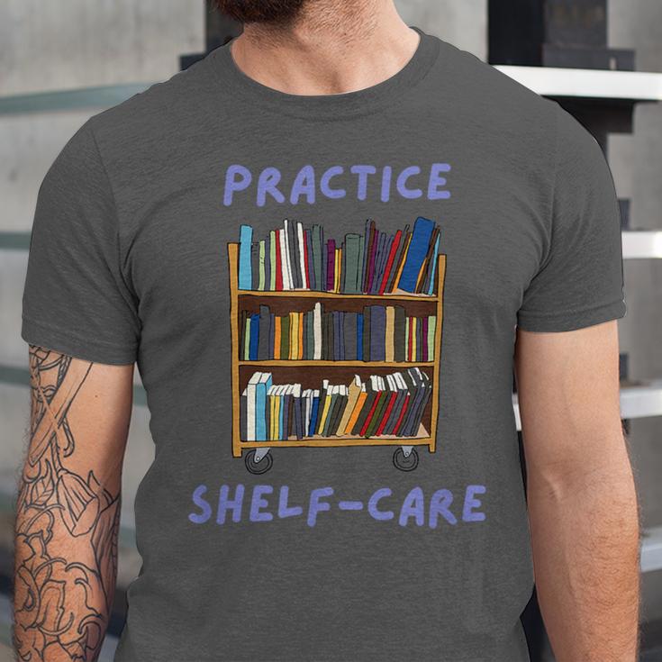 Book Lover Pun Practice Shelf-Care Unisex Jersey T-Shirt