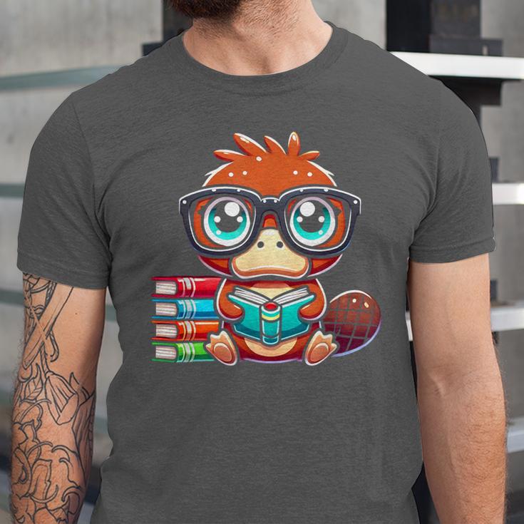 Book Lover Reading Platypus Unisex Jersey T-Shirt Book Lover Reading Platypus Unisex Jersey T-Shirt