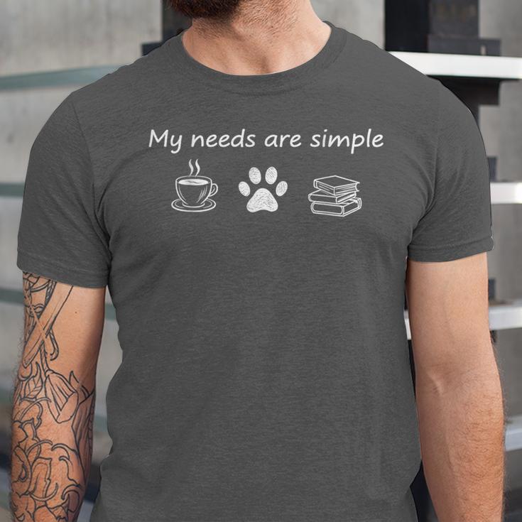 Book Lovers Dog And Coffee And Dogs Coffee And Books Unisex Jersey T-Shirt Book Lovers Dog And Coffee And Dogs Coffee And Books Unisex Jersey T-Shirt
