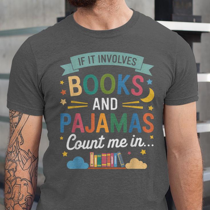 Book Lovers Reading Bedtime Cozy Pajama For Librarians Unisex Jersey T-Shirt Book Lovers Reading Bedtime Cozy Pajama For Librarians Unisex Jersey T-Shirt