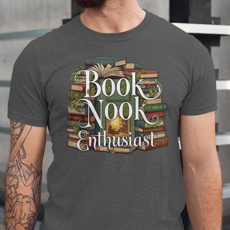 Book Nook Enthusiast Cozy Library Reader Collector Unisex Jersey T-Shirt