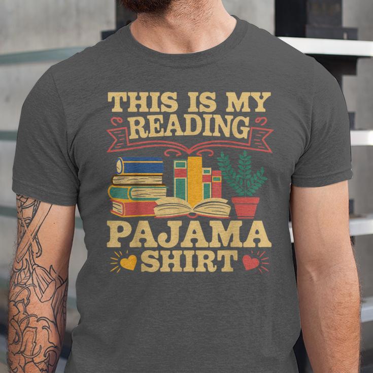 Book And Pajama This Is My Reading Pajama Bedtime Reading Unisex Jersey T-Shirt