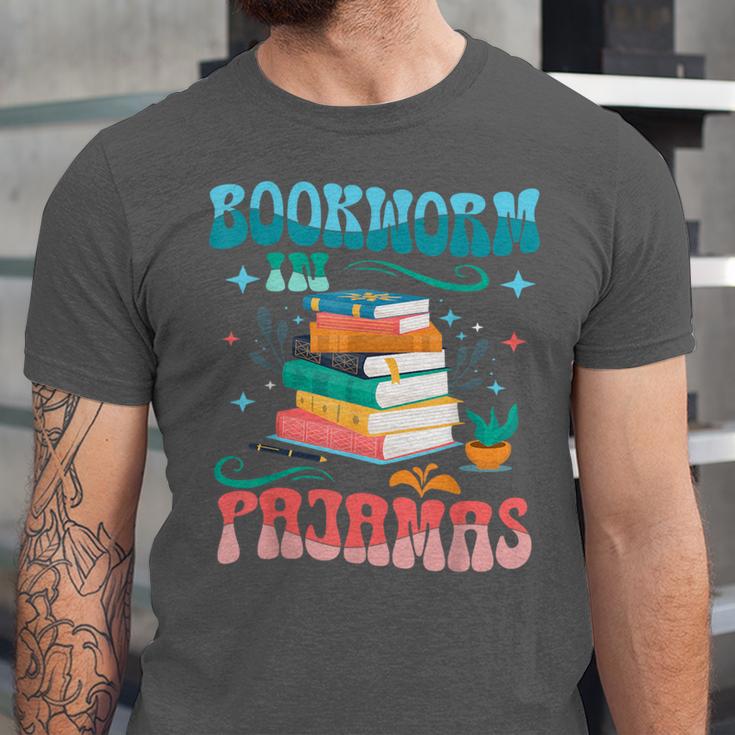 Book Reader Librarian Bookworm In Pajamas Book And Pajama Unisex Jersey T-Shirt Book Reader Librarian Bookworm In Pajamas Book And Pajama Unisex Jersey T-Shirt
