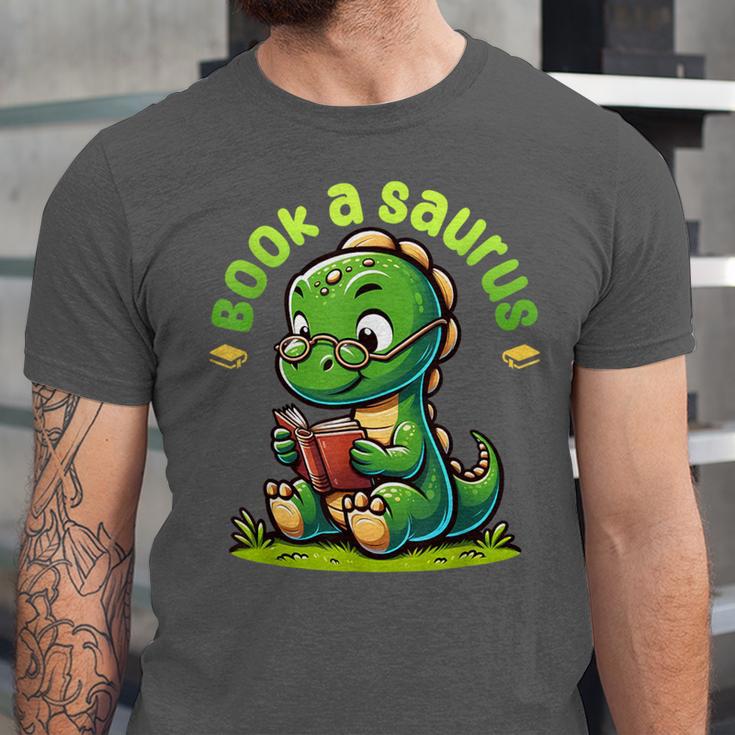 Book A Saurus Bookasaurus Dinosaur Book Girls Boys Toddler Unisex Jersey T-Shirt