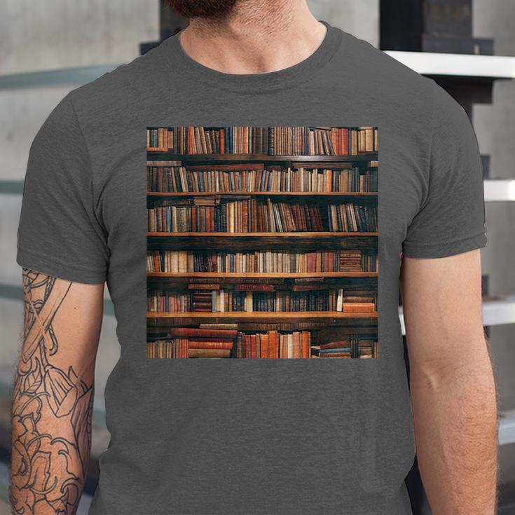 Book Book Shelves Library Unisex Jersey T-Shirt