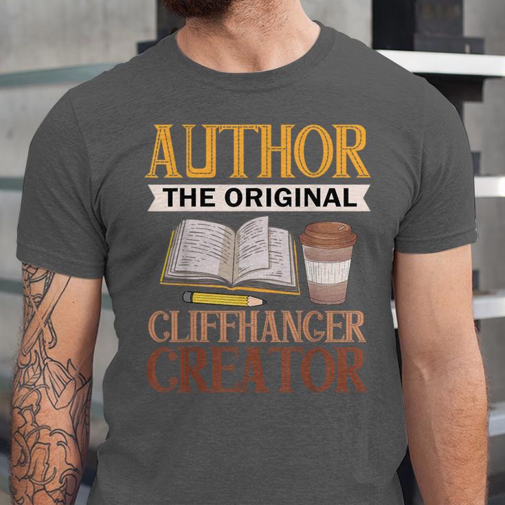 Book Writer Cliffhanger Creator Author Book Writing Novelist Unisex Jersey T-Shirt