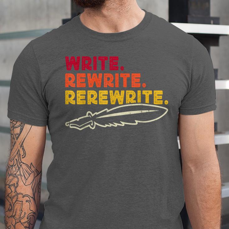 Book Writer Quote Author Journalist Rewrite Novelist Unisex Jersey T-Shirt