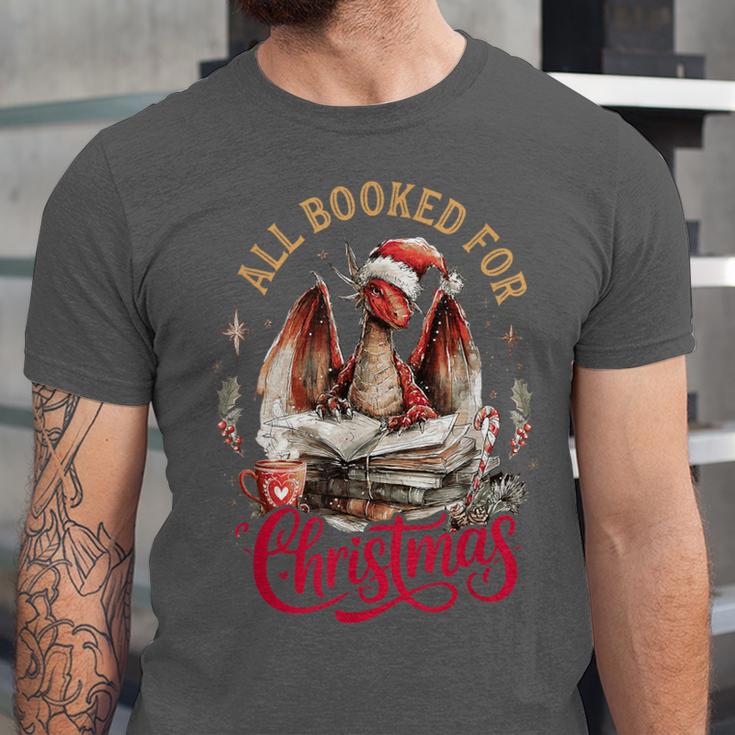 All Booked For Christmas Dragon Unisex Jersey T-Shirt