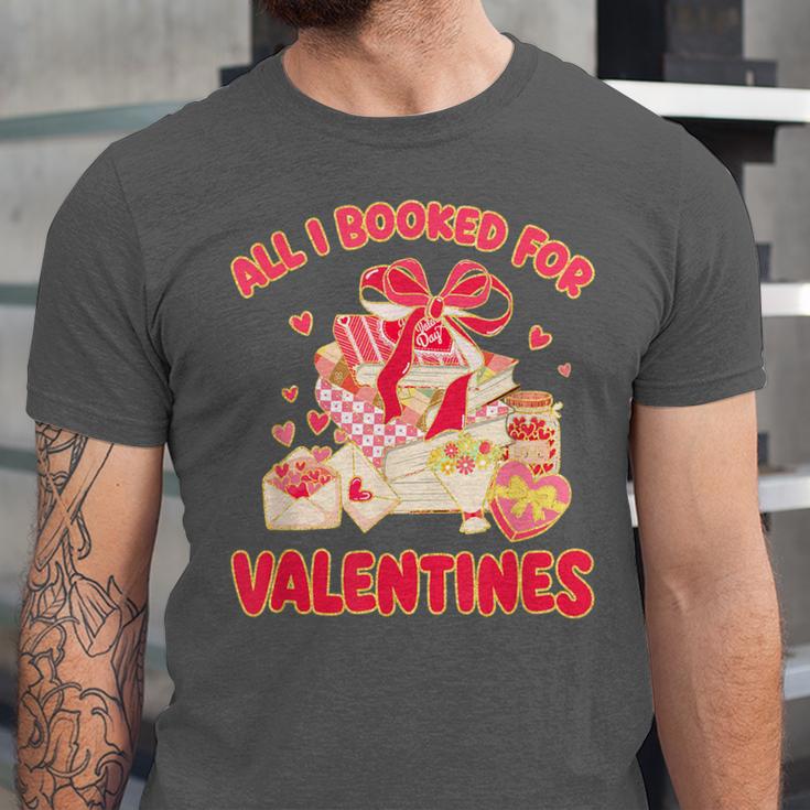 Booked For Valentine Books Lover Bookworm Librarian Teacher Unisex Jersey T-Shirt